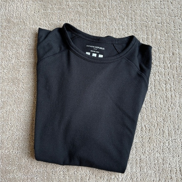 Banana Republic Quick Dry Short Sleeve Mesh Tee Black Men's Size L - Picture 3 of 7